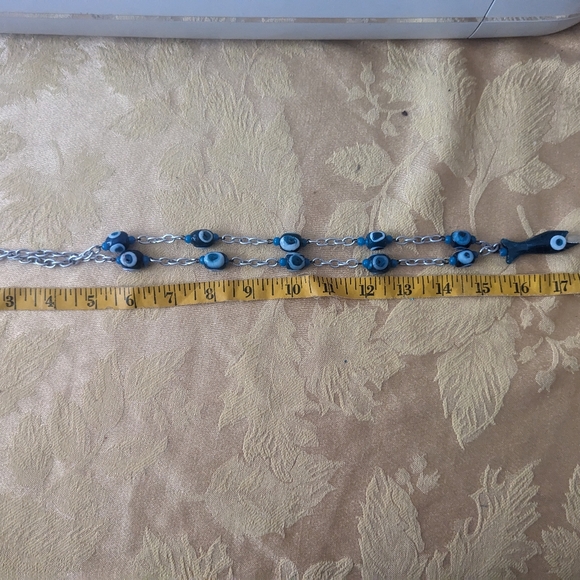 Fish bead art long necklace Unbranded - Picture 4 of 7